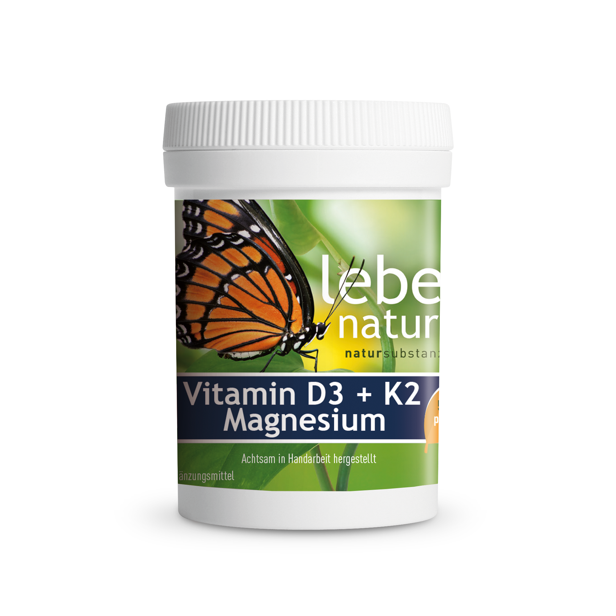 Vitamin D3 + K2 Magnesium 90 Kps. Cholecalciferol vegetarisch lebe