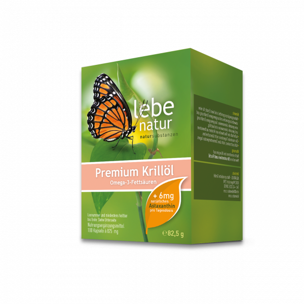 lebe natur® Krillöl Premium mit 6 mg Astaxanthin/Tds. 100er